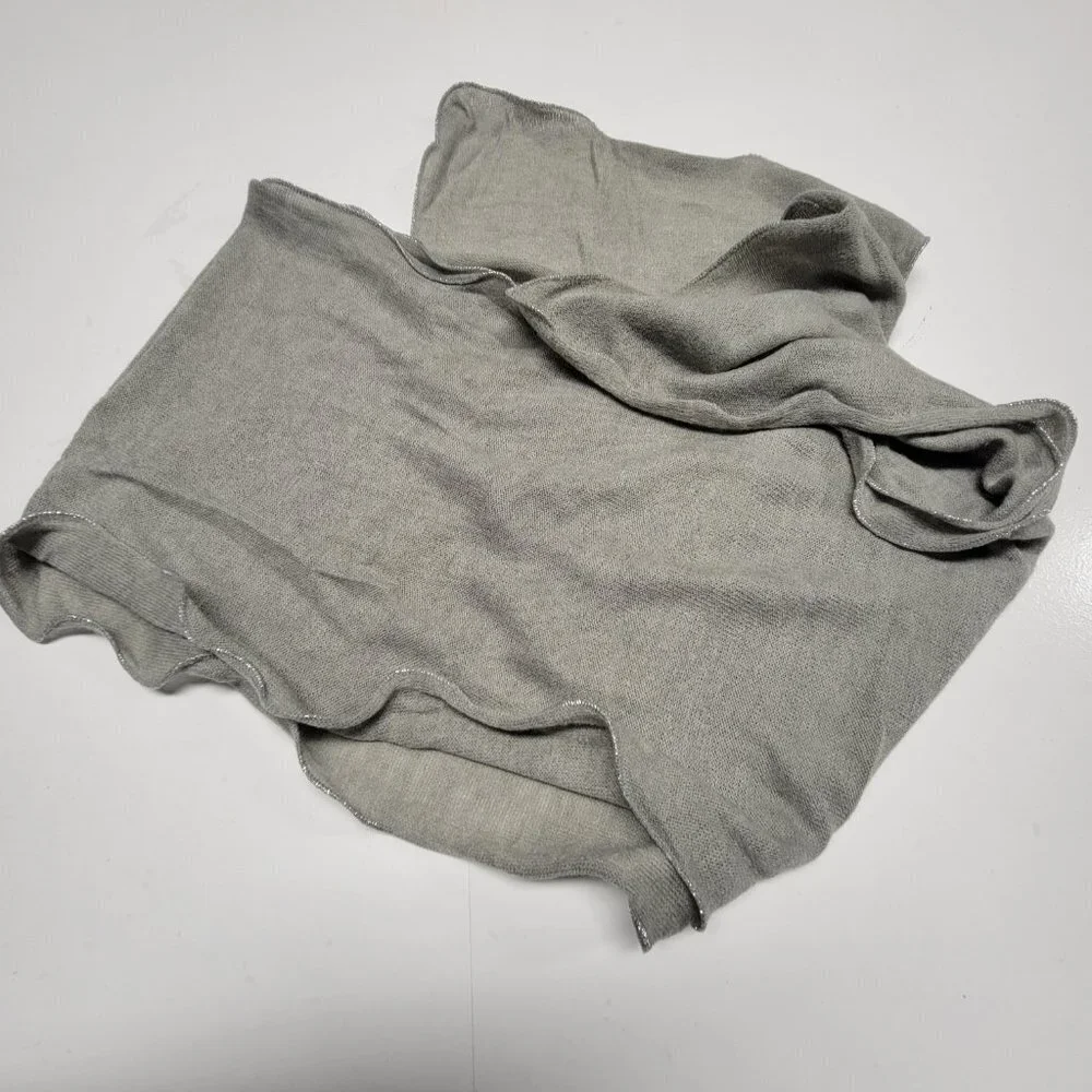 Grey Rectangular Scarf Winter Spring Fall Scarf - Picture 7 of 7
